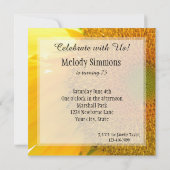Invitation Anniversaire du tournesol (Dos)