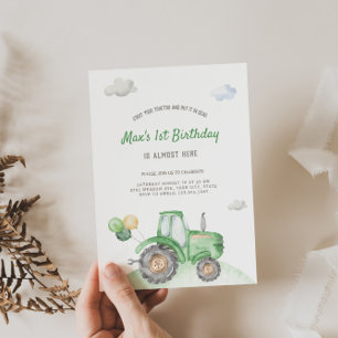 Invitation Anniversaire du Tracteur mignon