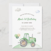 Invitation Anniversaire du Tracteur mignon (Devant)