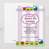 Invitation Anniversaire du train (Devant / Derrière)