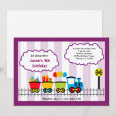 Invitation Anniversaire du train (Devant / Derrière)