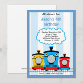 Invitation Anniversaire du train (Devant / Derrière)