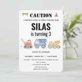 Invitation Anniversaire du véhicule de construction (Debout devant)