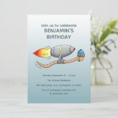 Invitation Anniversaire du ver Rocket Speedy (Debout devant)
