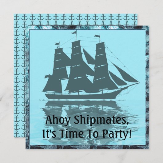 Invitation Anniversaire du Viking Ship (Devant / Derrière)