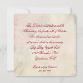 Invitation Anniversaire Du Vin Et De La Fête Rose (Dos)