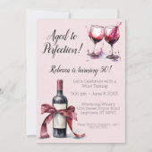 Invitation Anniversaire du vin personnalisable (Devant)