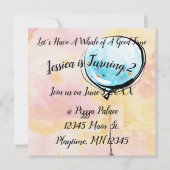 Invitation Anniversaire du visage de Unicorne (Dos)