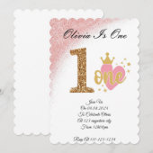 INVITATION ANNIVERSAIRE D'UN AN (Devant / Derrière)