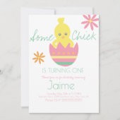 Invitation Anniversaire d'un an de Pâques pour Chick Easter (Devant)