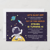 Invitation Anniversaire d'un explorateur de l'espace (Devant)