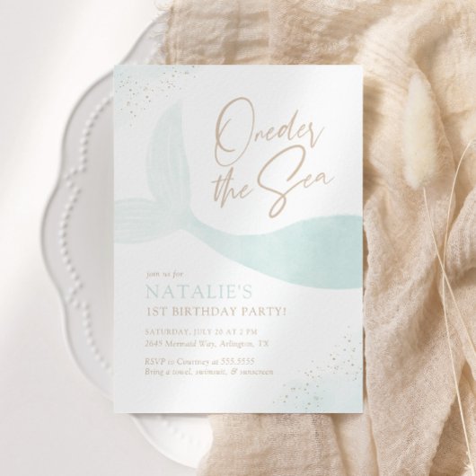 Invitation Anniversaire d'une fille de sirène turquoise de la