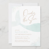 Invitation Anniversaire d'une fille de sirène turquoise de la (Devant)