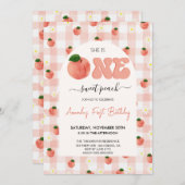 Invitation Anniversaire d'une pêche douce (Devant / Derrière)