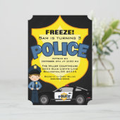 Invitation Anniversaire d'une voiture de police te (Debout devant)
