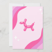 Invitation anniversaire editable rose mignonne (Dos)