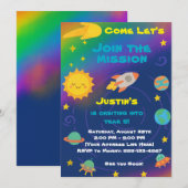 Invitation anniversaire éditable Style Crayon – Sy (Devant / Derrière)