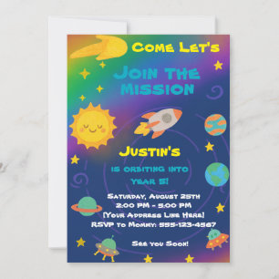 Invitation anniversaire éditable Style Crayon – Sy