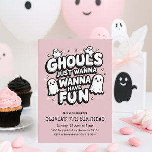 Invitation Anniversaire éffrayant Cute Halloween   Parti fant