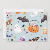 Invitation Anniversaire éffrayant d'un Halloween (Dos)