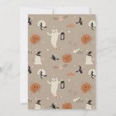 Invitation Anniversaire éffrayant d'un Halloween (Dos)