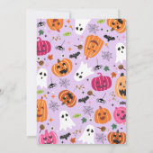 Invitation Anniversaire éffrayant d'un Halloween (Dos)