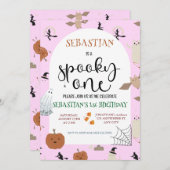 Invitation Anniversaire éffrayant d'un Halloween (Devant / Derrière)