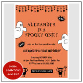 Invitation Anniversaire effrayant Spooktacular pour un an Hal