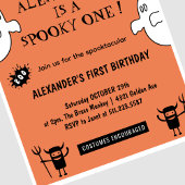 Invitation Anniversaire effrayant Spooktacular pour un an Hal