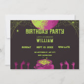 Invitation Anniversaire effrayant vintage (Devant)