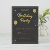 Invitation Anniversaire Élégant (Debout devant)