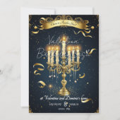 Invitation Anniversaire élégant aux chandelles | Thème Gold & (Devant)