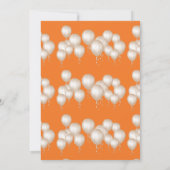 INVITATION ANNIVERSAIRE ÉLÉGANT BALLON MODERNE ORANGE CLAIR (Dos)