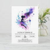 Invitation Anniversaire élégant de la forêt enchantée (Debout devant)