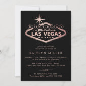 Invitation Anniversaire élégant de Las Vegas (Devant)