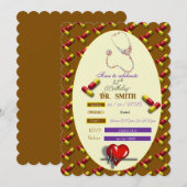Invitation Anniversaire élégant de médecin (Devant / Derrière)