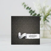 Invitation Anniversaire élégant de surprise de damassé (Debout devant)