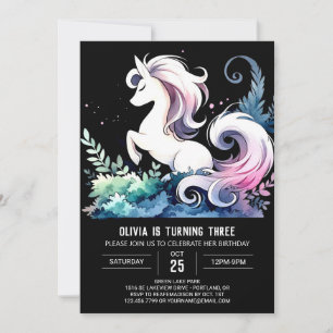 Invitation Anniversaire élégant du cheval