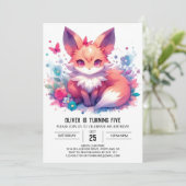 Invitation Anniversaire Elegant Fox en ligne (Debout devant)