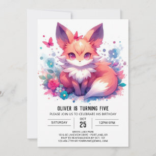 Invitation Anniversaire Elegant Fox en ligne