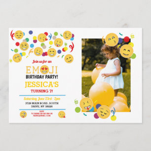 Invitation Anniversaire Emoji Enfants Anniversaire Amusant Ph
