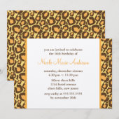 Invitation Anniversaire Empreinte de léopard Sassy (Devant / Derrière)