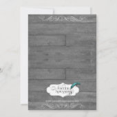 Invitation Anniversaire en Bois de Grange Rustique Moderne (Dos)