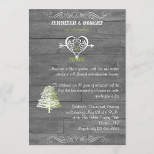 Invitation Anniversaire en Bois de Grange Rustique Moderne