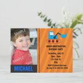 Invitation Anniversaire en construction (Debout devant)