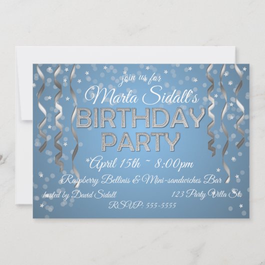 Invitation Anniversaire en diamants (Devant)