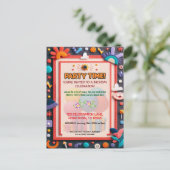 Invitation anniversaire en feutrine pour enfants c (Debout devant)