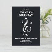 Invitation Anniversaire en noir et blanc (Debout devant)
