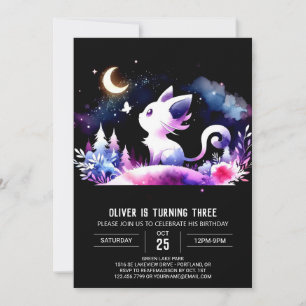 Invitation Anniversaire enchanté de Little Cat
