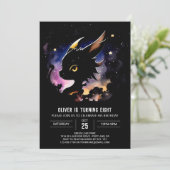 Invitation Anniversaire enchanté du Dragon de Bébé (Debout devant)